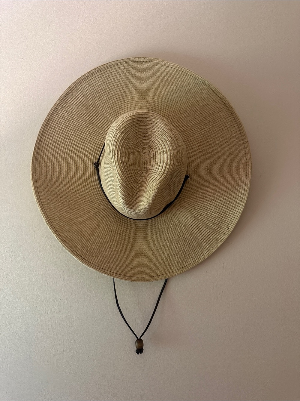 Wide Brim Straw Sun Hat in Natural Tan